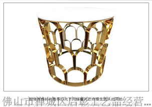 佛山启彰厂家直销批发高品质欧式镀金色客厅茶几