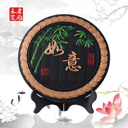如意摆件活性炭炭雕工艺品 环保实用的节日礼品选择